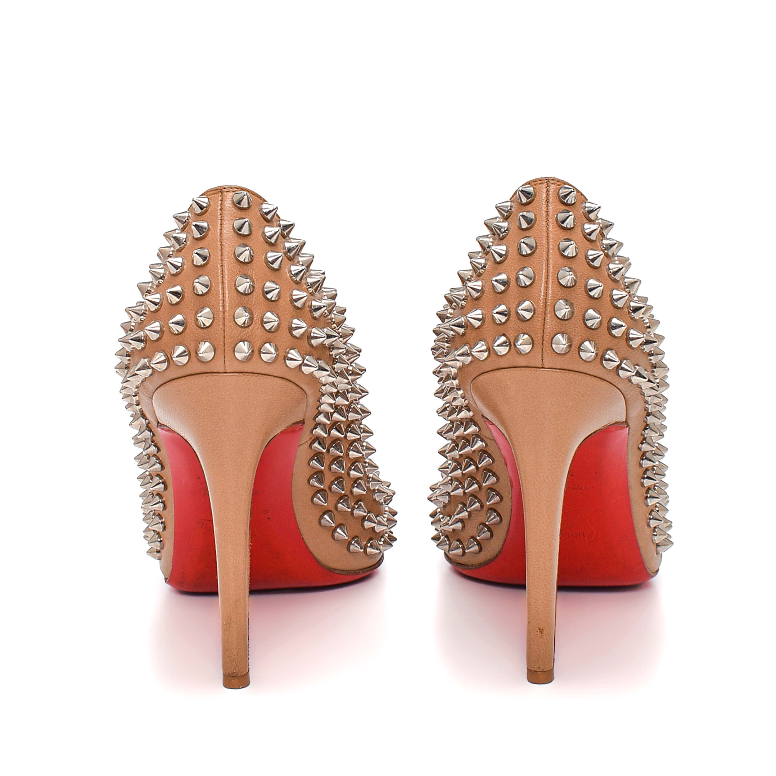 CHRISTIAN LOUBOUTIN - Nude & Silver Stud Pump